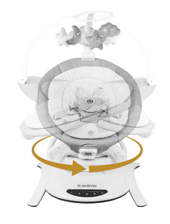 قابلیت چرخش ۳۶۰ درجه و تبدیل از گهواره برقی به تاب برقی